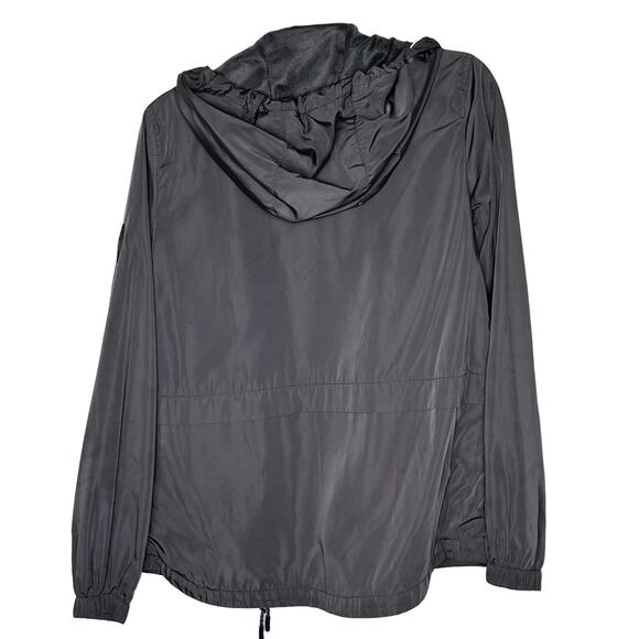 Roots Canada Men's S Hooded Zip Front Jacket Windbreaker Black EUC - Picture 2 of 8